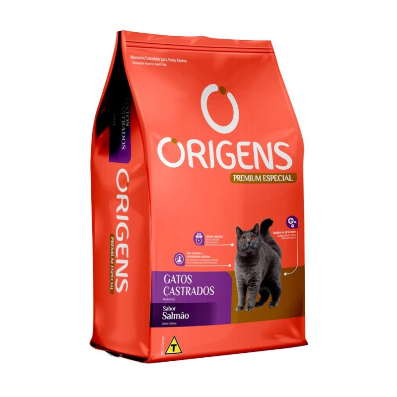 GRANEL DE RAÇÃO Origens Premium Especial Gatos Adultos Sabor Salmão 1KG