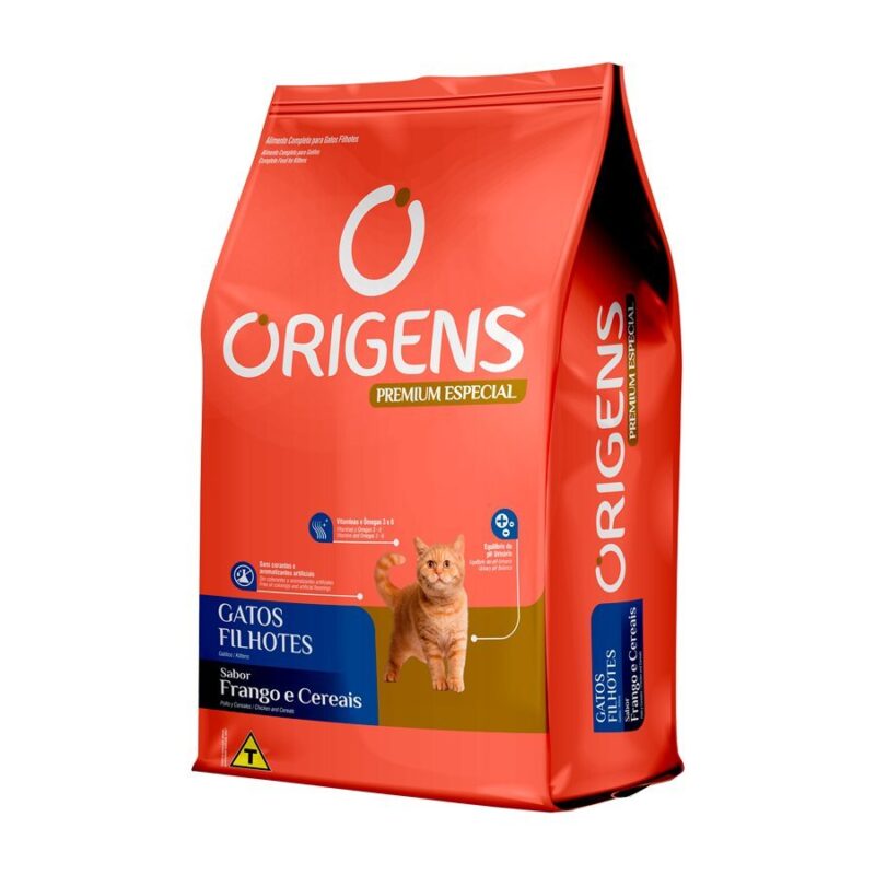 GRANEL DE RAÇÃO Origens Premium Especial Gatos Filhotes Sabor Frango e Cereais 1KG