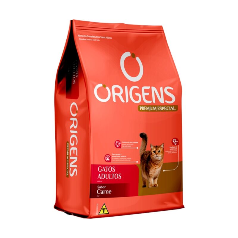 GRANEL DE RAÇÃO Origens Premium Especial Gatos Adultos Sabor Carne 1KG